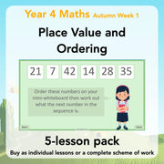 PlanBee Place Value and Ordering Year 4 Maths Lessons by PlanBee