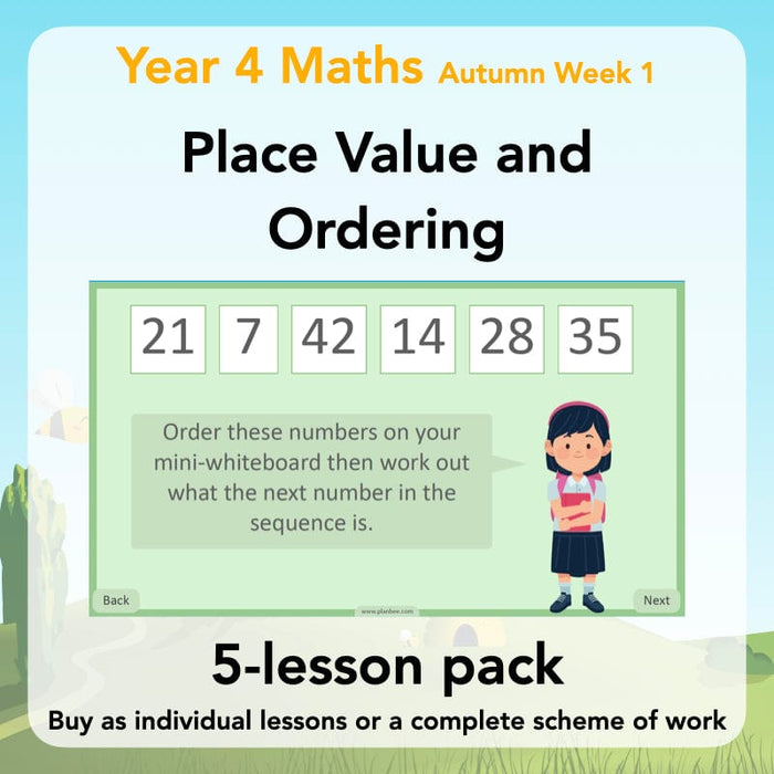 PlanBee Place Value and Ordering Year 4 Maths Lessons by PlanBee