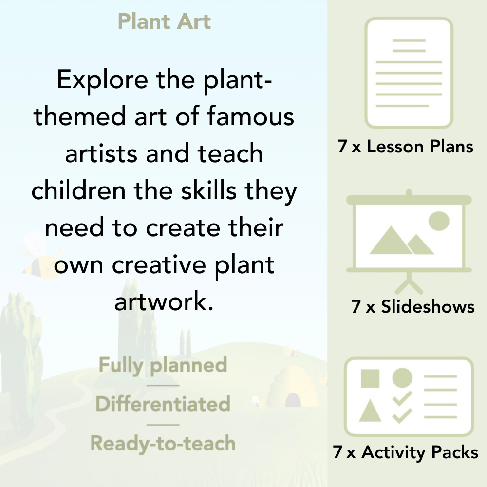 PlanBee Plant Art Lessons Year 3 & Year 4 PlanBee Art scheme of work