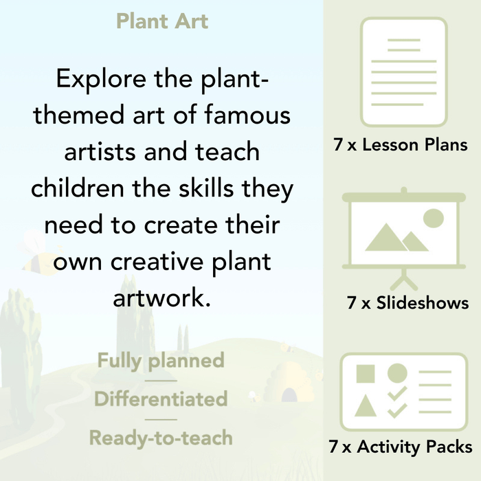 PlanBee Plant Art Lessons Year 3 & Year 4 PlanBee Art scheme of work