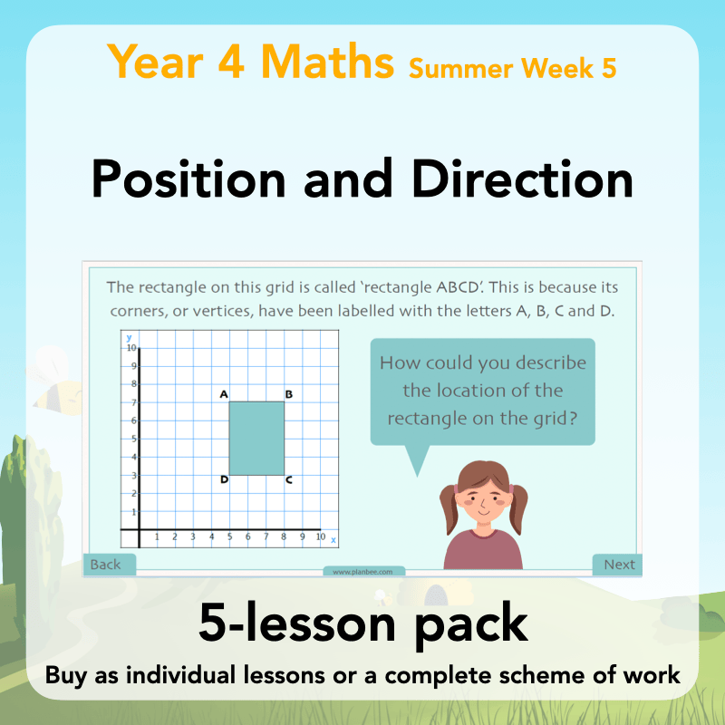 Maths Position Lesson Position and Direction Year 4 Maths Lessons | PlanBee