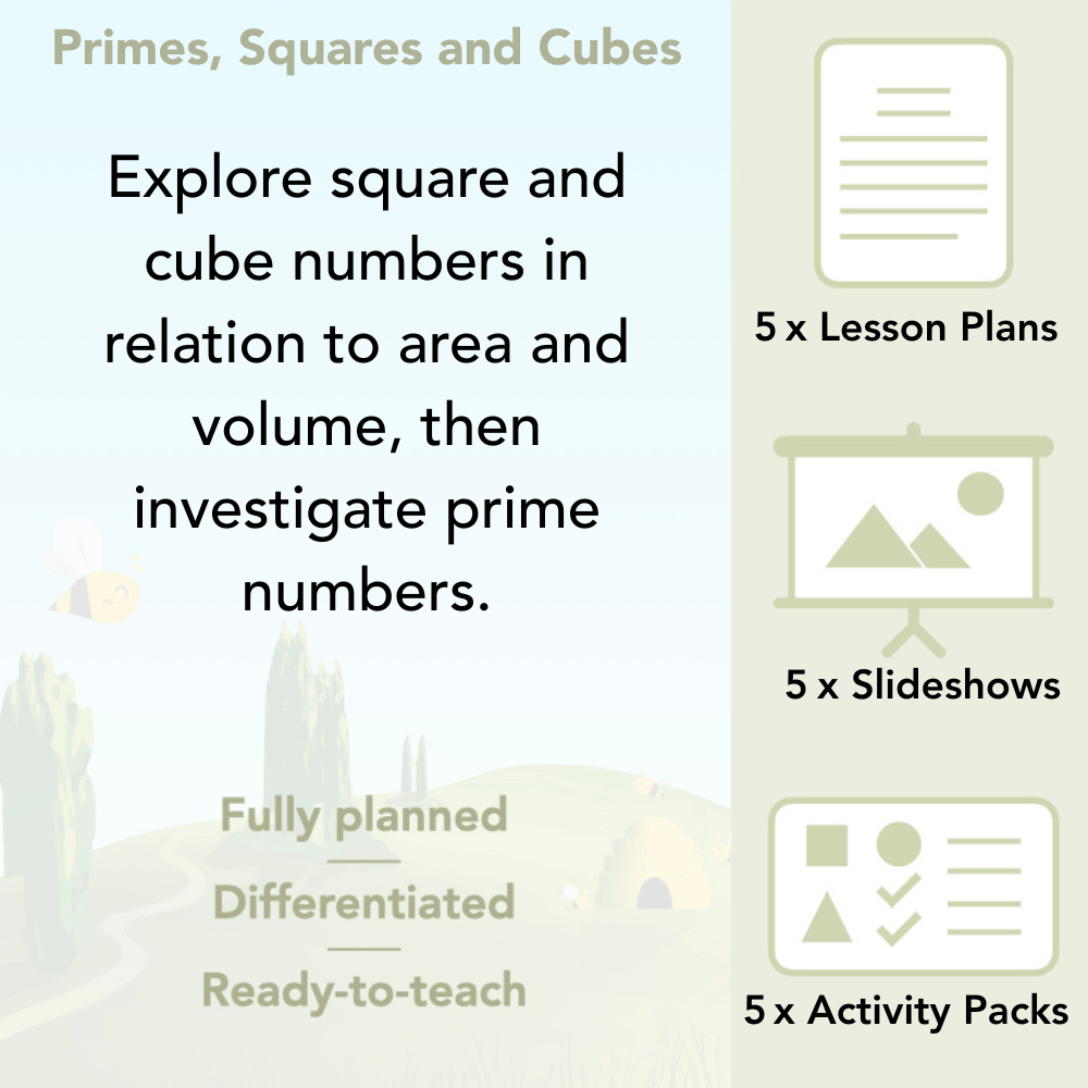 PlanBee Primes, Squares & Cubes - Year 5 Maths Planning & Resources - PlanBee