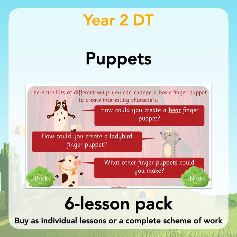 Puppets KS1 DT Lesson Planning Pack for Year 2 by PlanBee