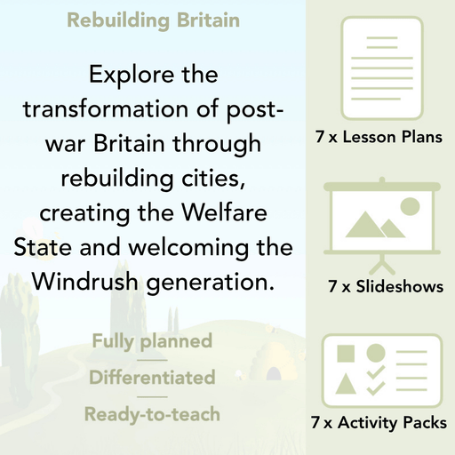 PlanBee Rebuilding Britain - WW2: Primary History Lessons for KS2