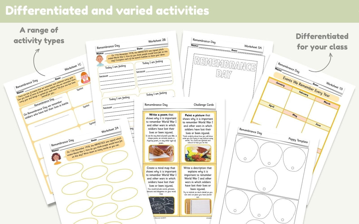 PlanBee Remembrance Day KS1 | Year 2 History Lessons