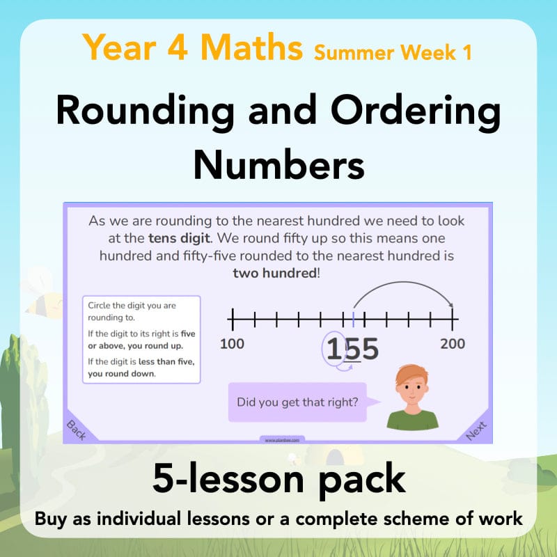 PlanBee Rounding and Ordering Numbers Year 4 Place Value by PlanBee