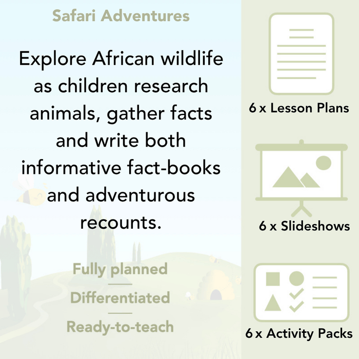 PlanBee Safari Adventures KS1 | English Lesson Pack
