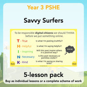 PlanBee Savvy Surfers Online Safety Year 3 PSHE Lessons by PlanBee