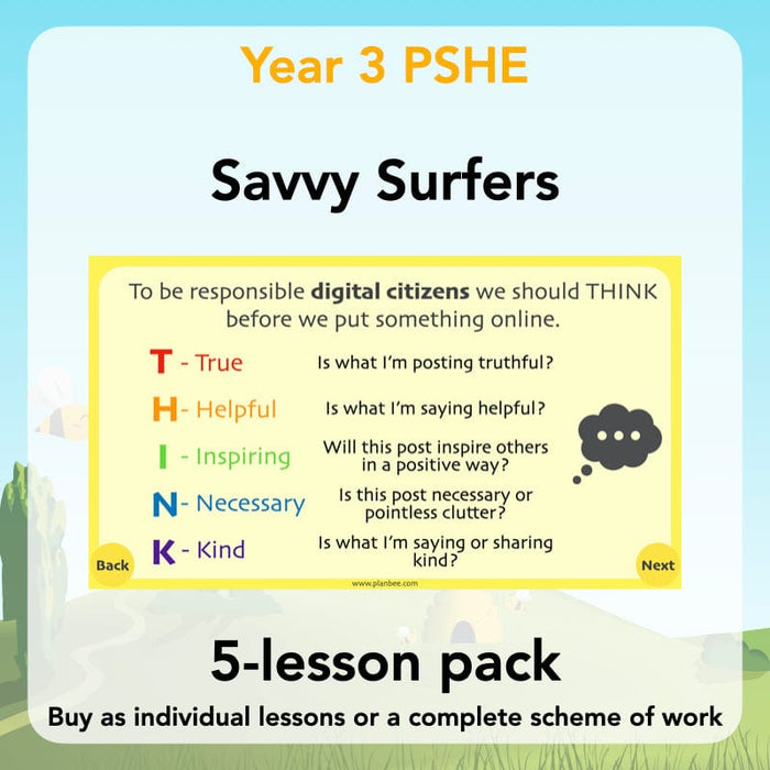 PlanBee Savvy Surfers Online Safety Year 3 PSHE Lessons by PlanBee