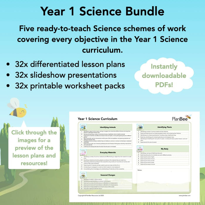 Year 1 Science Bundle — PlanBee