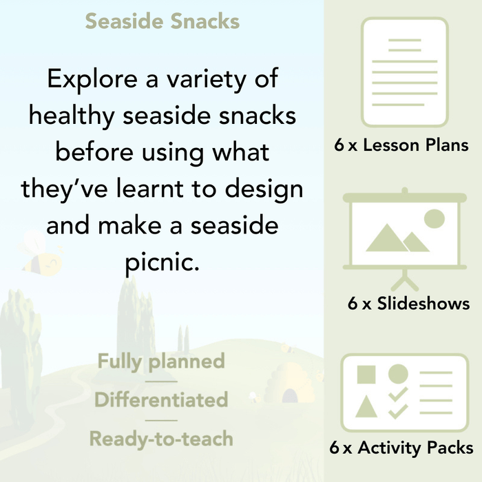 PlanBee Seaside Snacks: Primary DT Cookery Lessons for KS1 from PlanBee