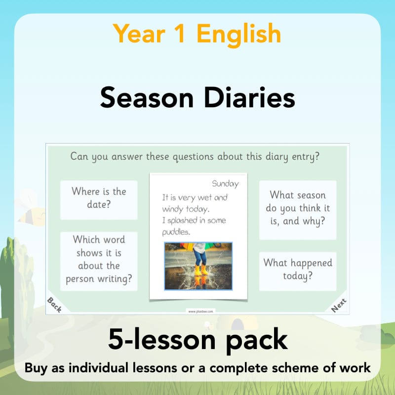 PlanBee Season Diaries | Year 1 English