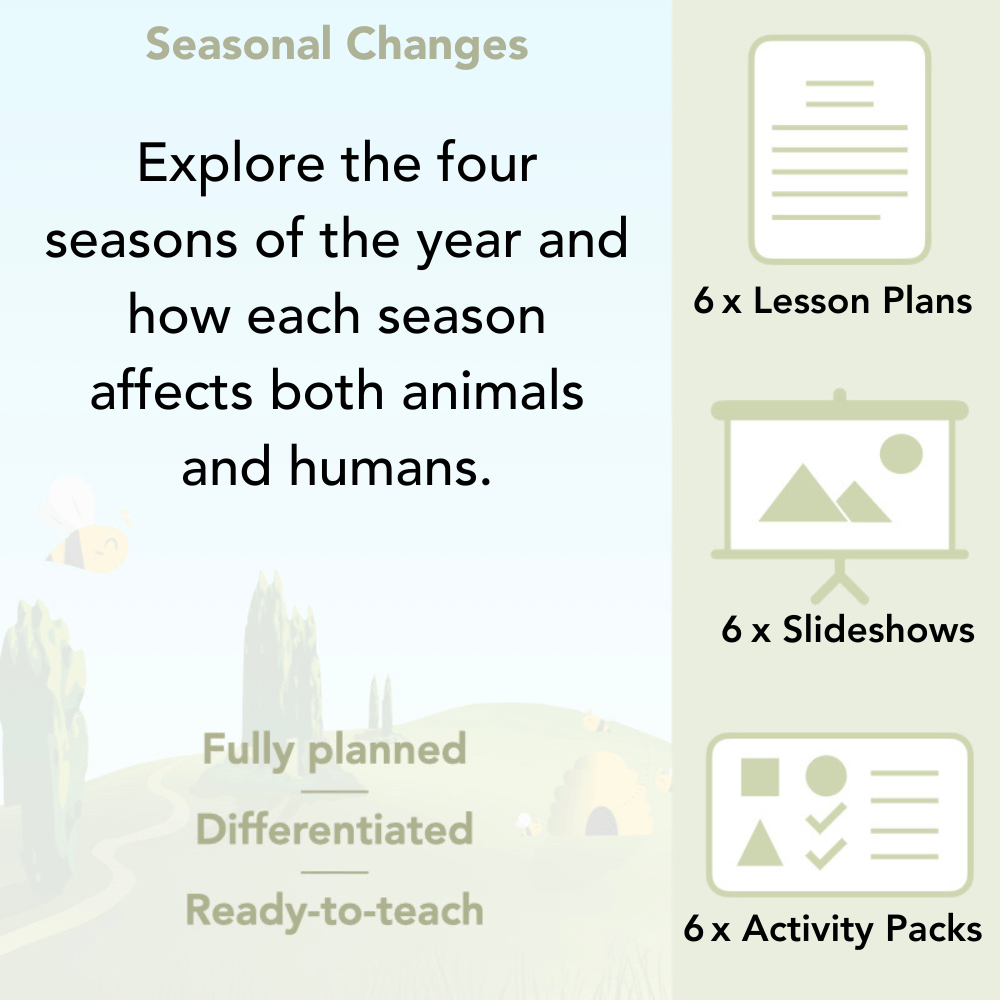 PlanBee Seasonal Changes Year 1 Resources & Lesson Plans for KS1