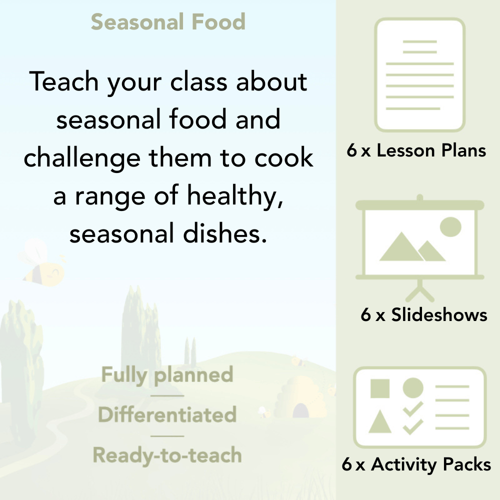 PlanBee Seasonal Food Seasonality KS2 cooking lessons by PlanBee