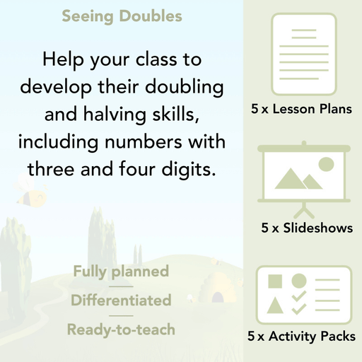 PlanBee Doubling and Halving Year 4 Maths Lessons by PlanBee