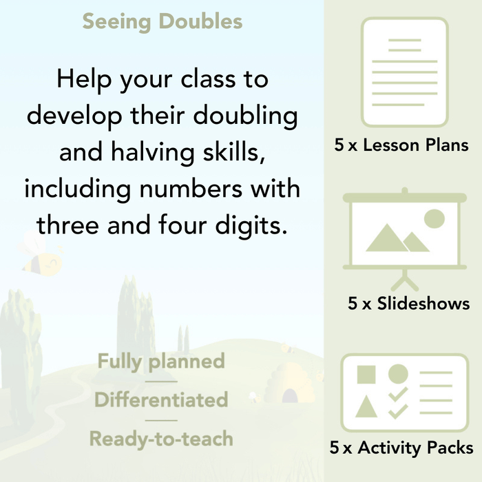 PlanBee Doubling and Halving Year 4 Maths Lessons by PlanBee
