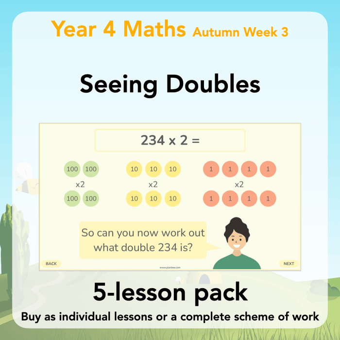PlanBee Doubling and Halving Year 4 Maths Lessons by PlanBee