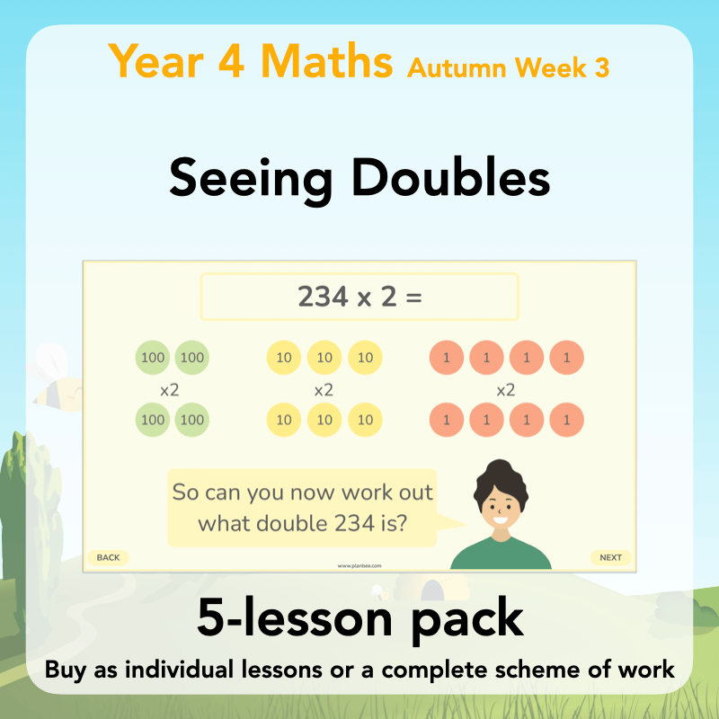 PlanBee Doubling and Halving Year 4 Maths Lessons by PlanBee