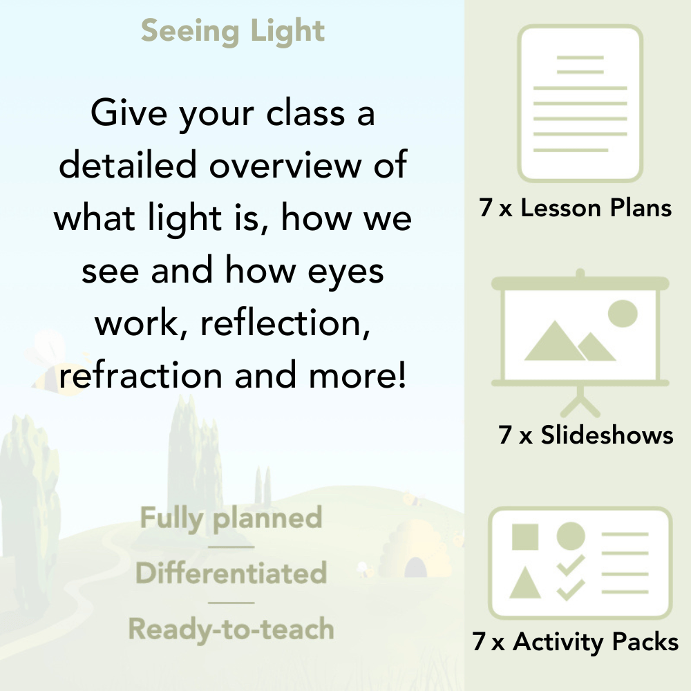 PlanBee Seeing Light KS2 Planning Pack | Year 6 Science Lessons