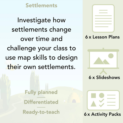 PlanBee Settlements KS2 Geography Lessons for Year 3/4 by PlanBee