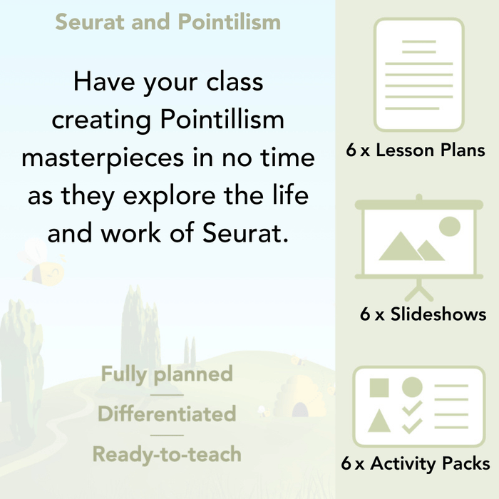 PlanBee Seurat and Pointillism KS2 Lesson Plans and Art Projects