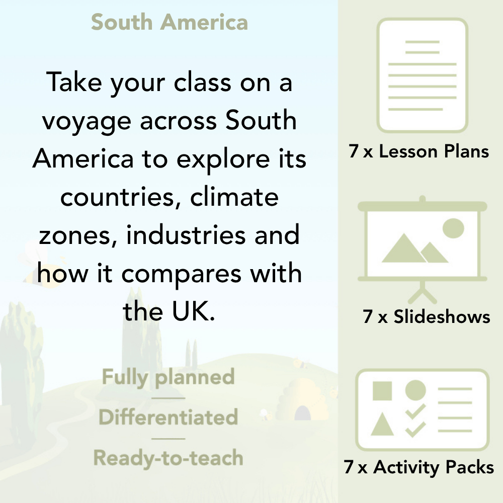 PlanBee South America KS2 Geography Lesson Pack by PlanBee