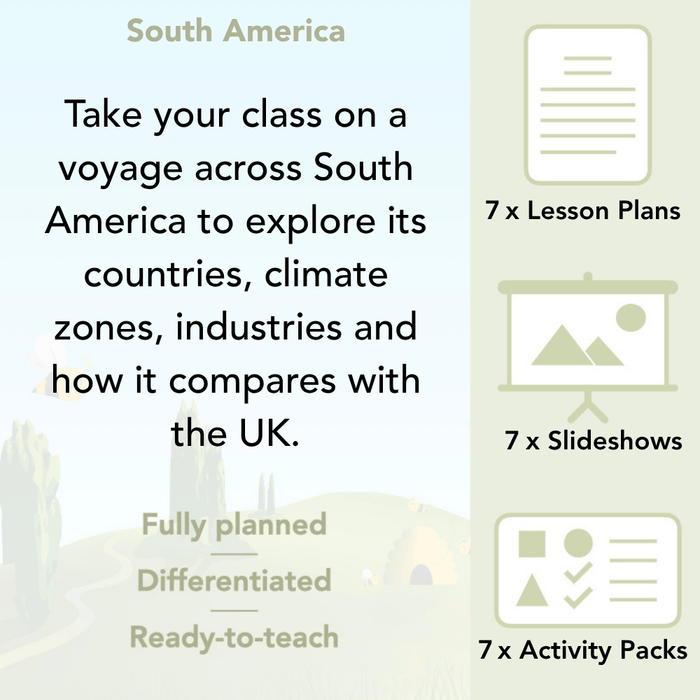 PlanBee South America KS2 Geography Lesson Pack by PlanBee