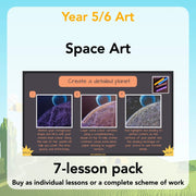 PlanBee Space Art KS2 | Year 5/6 Lessons