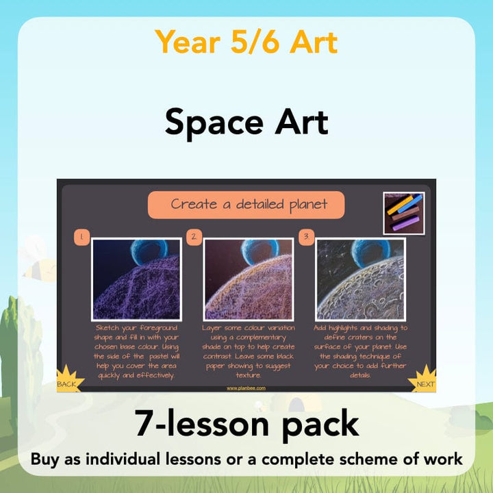 PlanBee Space Art KS2 | Year 5/6 Lessons