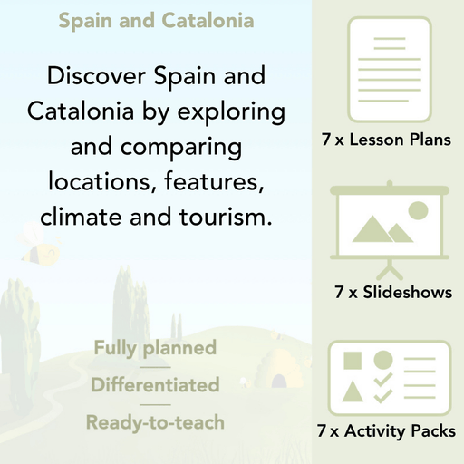 PlanBee Catalonia and Spain KS2 Geography Lessons by PlanBee