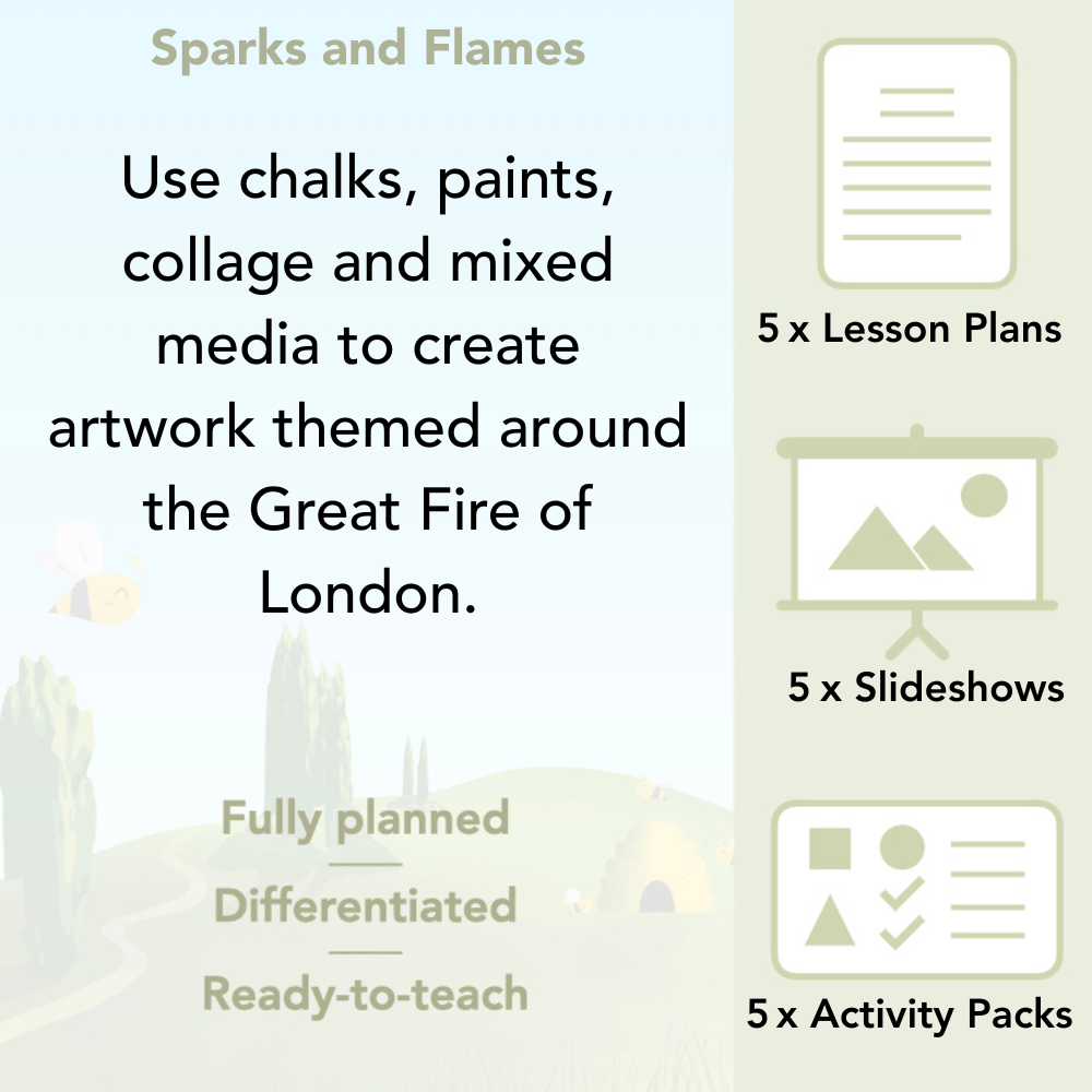 PlanBee Great Fire of London Art Ideas | PlanBee KS1 Art Lesson