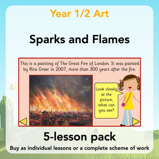 PlanBee Great Fire of London Art Ideas | PlanBee KS1 Art Lesson