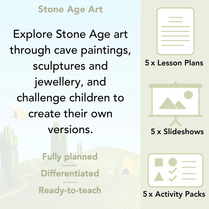 PlanBee Stone Age Art KS2 lessons