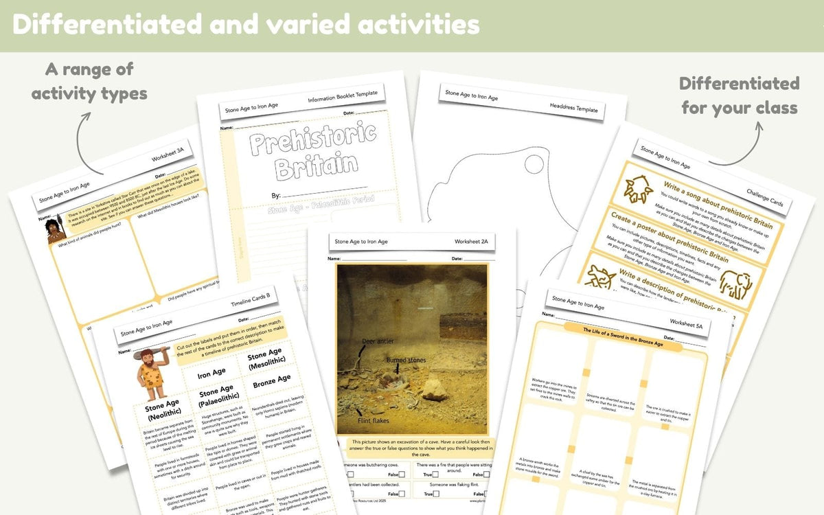 PlanBee Stone Age to Iron Age KS2 | Year 3 History Lessons