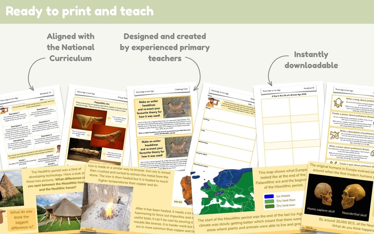 PlanBee Stone Age to Iron Age KS2 | Year 3 History Lessons