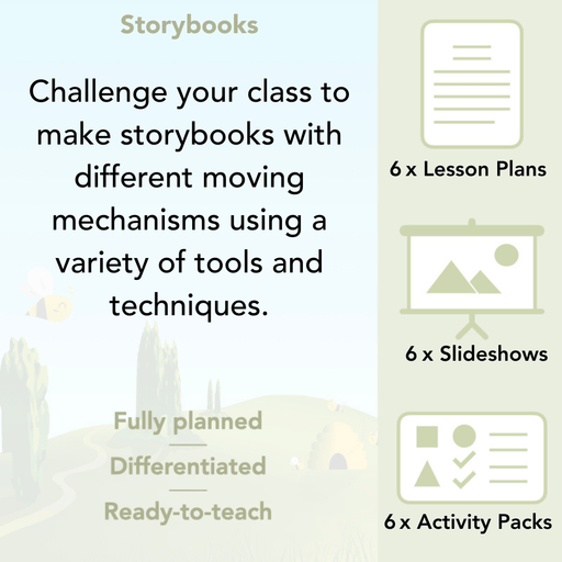 PlanBee Storybooks KS2 Moving Mechanisms DT Lessons by PlanBee