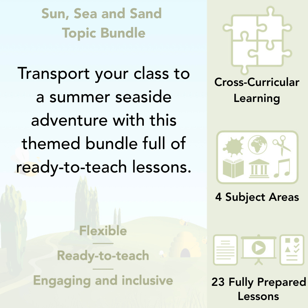 PlanBee Sun Sea and Sand Topic KS1 Lesson Packs