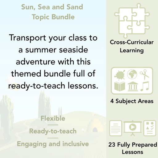PlanBee Sun Sea and Sand Topic KS1 Lesson Packs