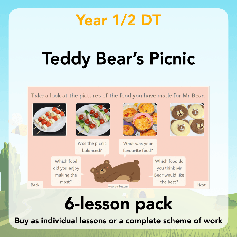 PlanBee Teddy Bears Picnic Ideas and DT Lessons by PlanBee