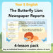 PlanBee The Butterfly Lion: Newspaper Reports KS2 English Pack