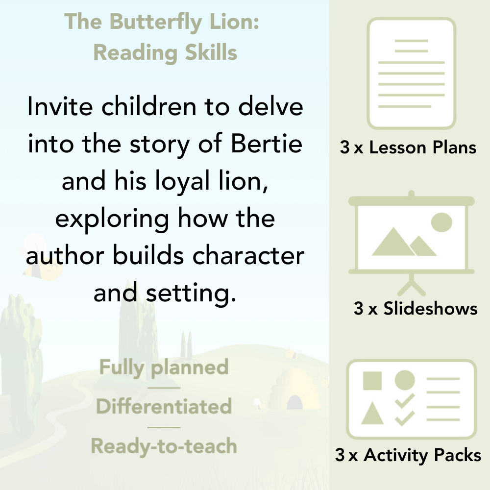 PlanBee FREE Mini-scheme | The Butterfly Lion Reading Skills KS2