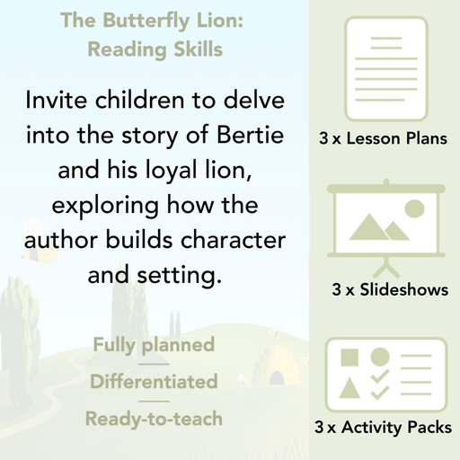 PlanBee FREE Mini-scheme | The Butterfly Lion Reading Skills KS2
