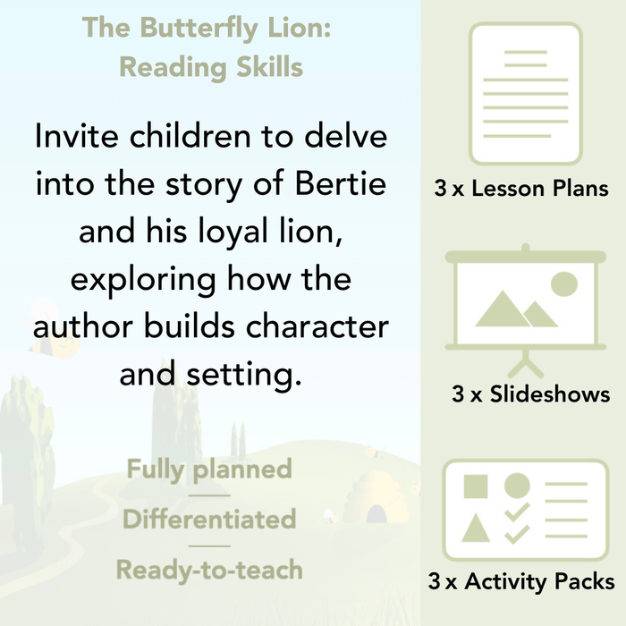 PlanBee FREE Mini-scheme | The Butterfly Lion Reading Skills KS2