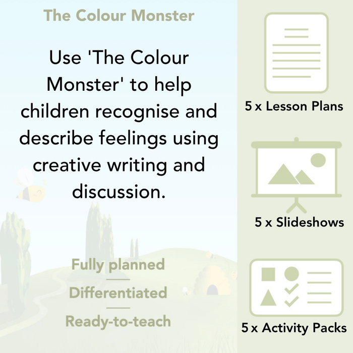 PlanBee The Colour Monster Resources & Lesson Plans for KS1