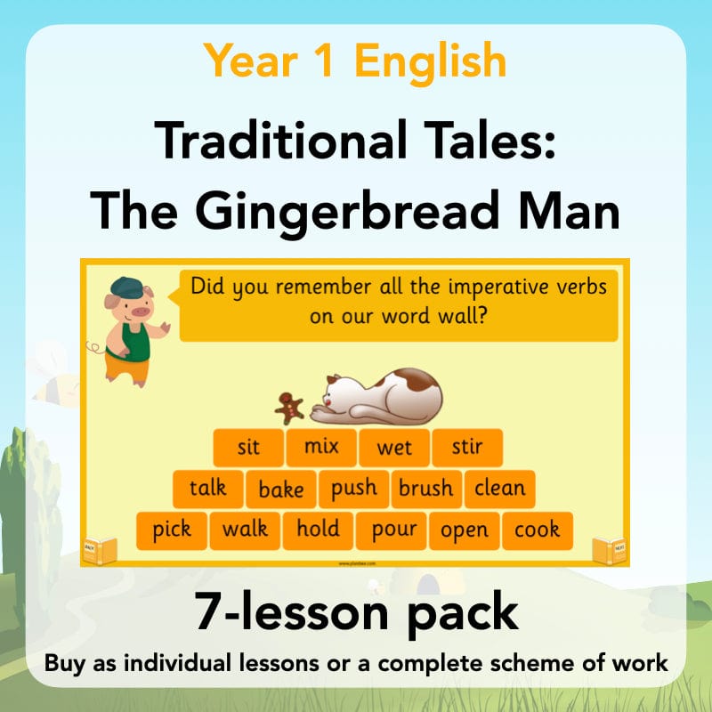 PlanBee Traditional Tales: The Gingerbread Man | KS1 English Pack