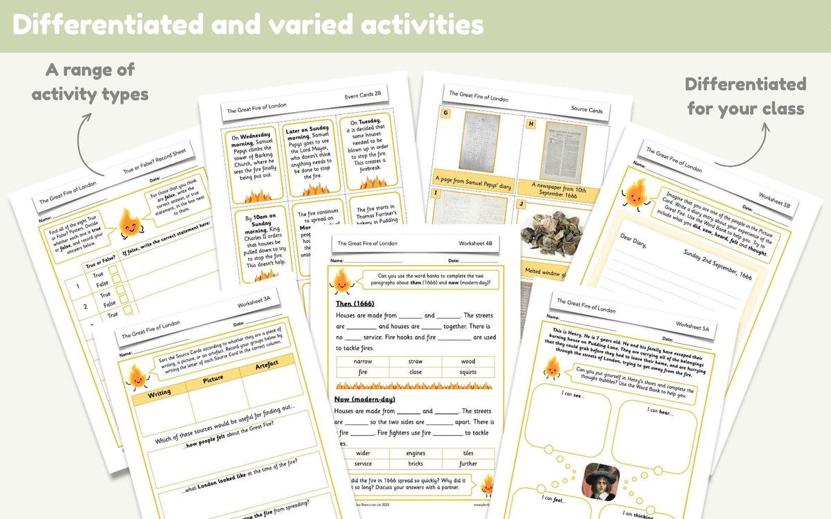 PlanBee Great Fire of London KS1 | History Lessons & Planning
