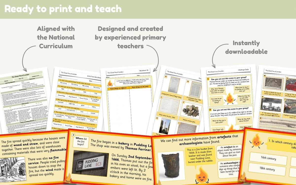 PlanBee Great Fire of London KS1 | History Lessons & Planning