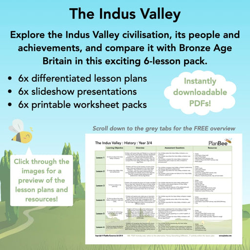 PlanBee Indus Valley KS2 History for Year 3/4 | PlanBee Lesson Packs