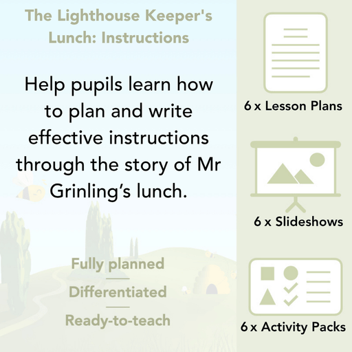 PlanBee The Lighthouse Keeper's Lunch Year 2 Lesson Pack by PlanBee