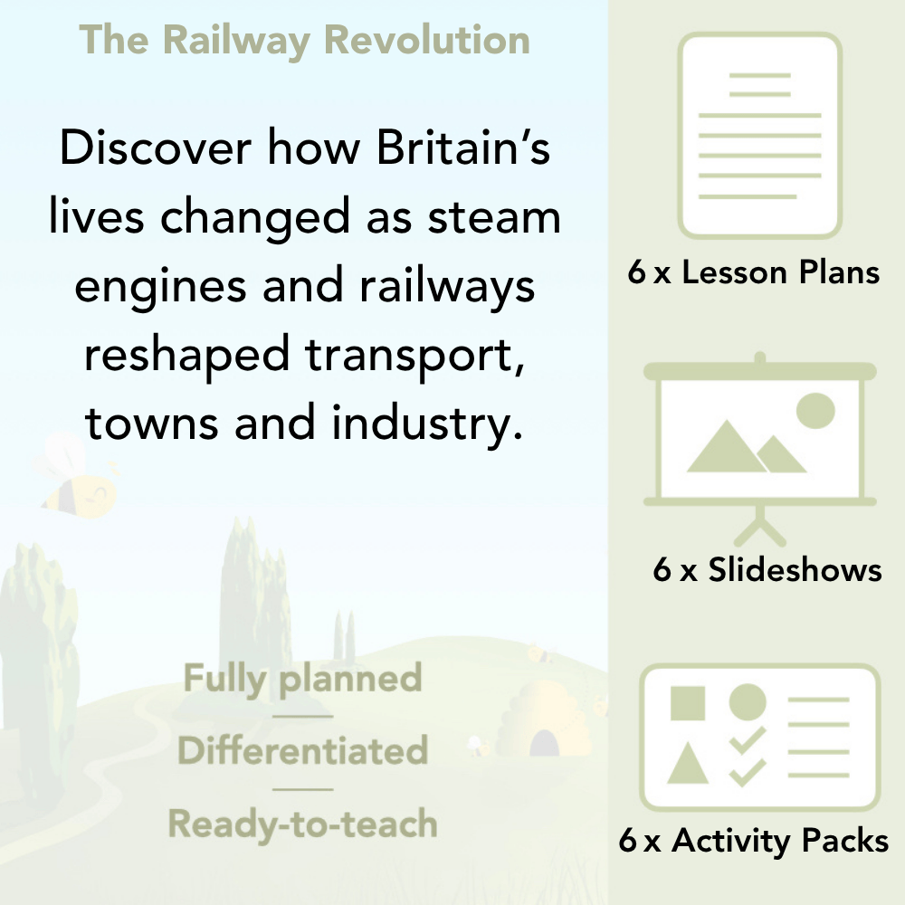 PlanBee The Railway Revolution: Industrial Revolution KS2 PlanBee